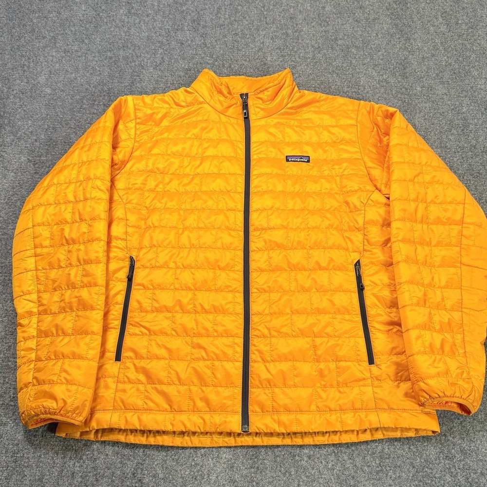 Patagonia Nano Puff Jacket Mens XL Orange Full Zip Insulated Puffer Hiking MINT